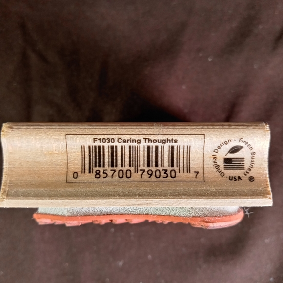 Our Caring Thoughts Are With You During This Difficult Rubber Stamp - Picture 4 of 4